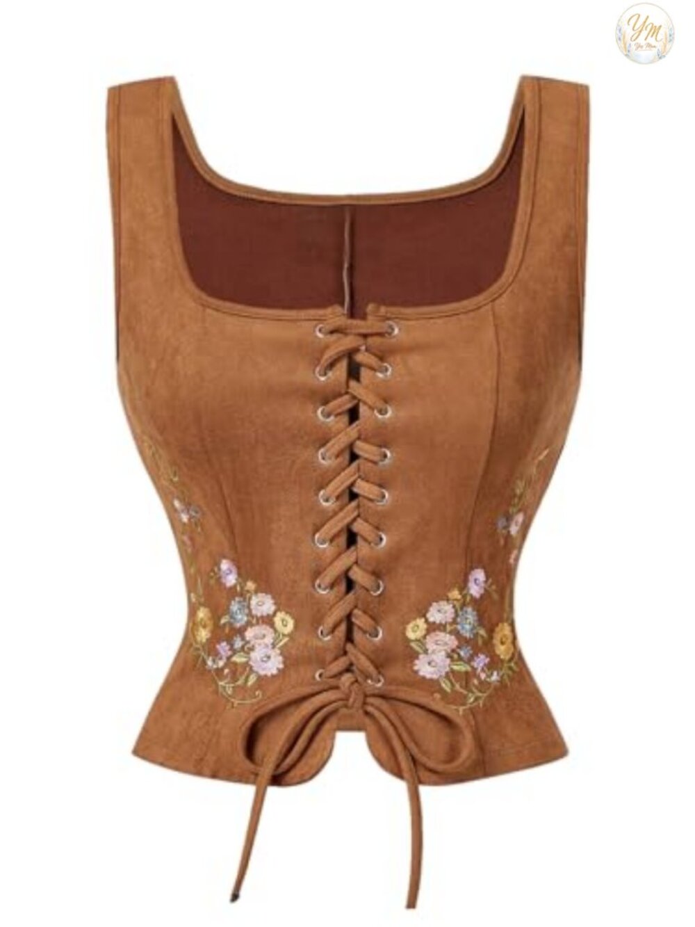Western Cowgirl Rodeo Country Concert Vest Tank Top Lace Up Knit